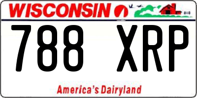 WI license plate 788XRP