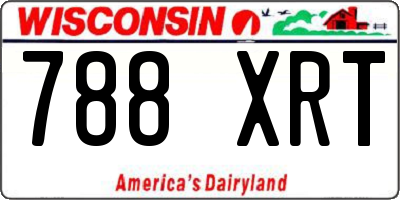 WI license plate 788XRT