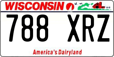 WI license plate 788XRZ