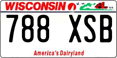 WI license plate 788XSB