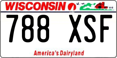 WI license plate 788XSF