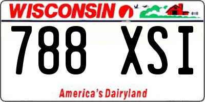 WI license plate 788XSI