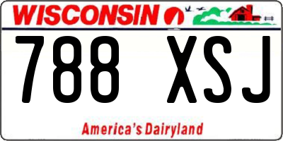 WI license plate 788XSJ