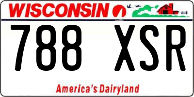 WI license plate 788XSR