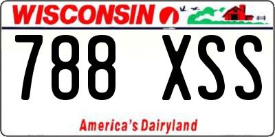 WI license plate 788XSS