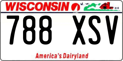 WI license plate 788XSV