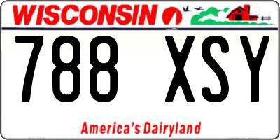 WI license plate 788XSY