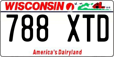 WI license plate 788XTD