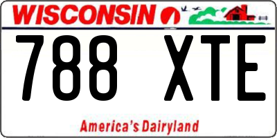 WI license plate 788XTE