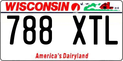 WI license plate 788XTL