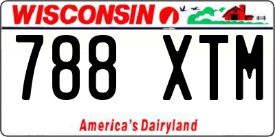 WI license plate 788XTM