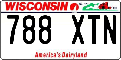 WI license plate 788XTN