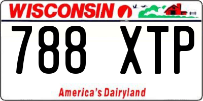 WI license plate 788XTP