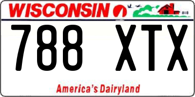 WI license plate 788XTX