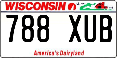 WI license plate 788XUB