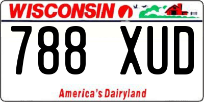 WI license plate 788XUD