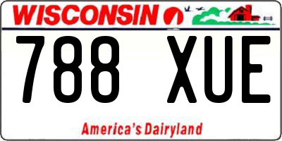 WI license plate 788XUE