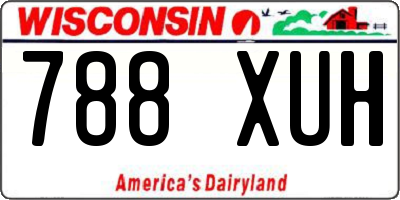 WI license plate 788XUH