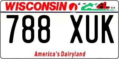 WI license plate 788XUK