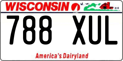 WI license plate 788XUL
