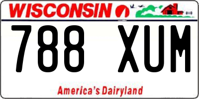 WI license plate 788XUM