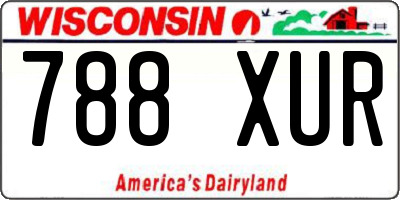 WI license plate 788XUR