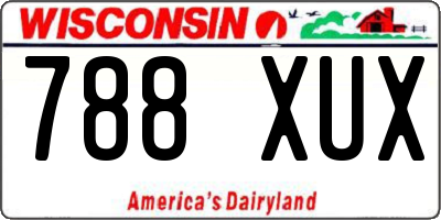 WI license plate 788XUX