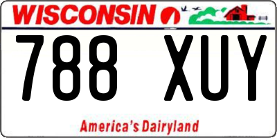 WI license plate 788XUY