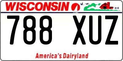 WI license plate 788XUZ