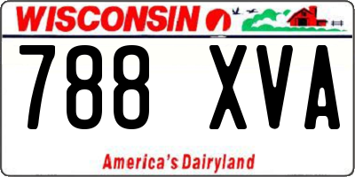 WI license plate 788XVA