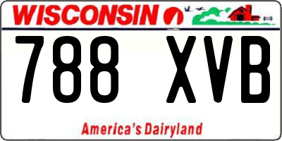 WI license plate 788XVB