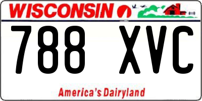 WI license plate 788XVC