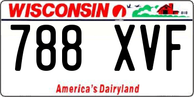 WI license plate 788XVF