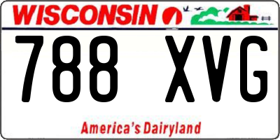 WI license plate 788XVG