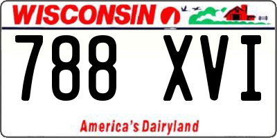 WI license plate 788XVI