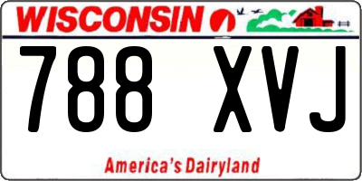WI license plate 788XVJ
