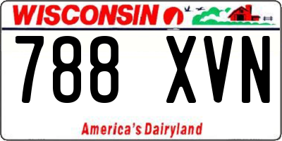 WI license plate 788XVN