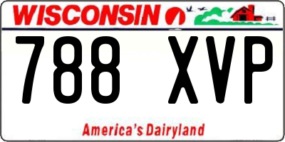 WI license plate 788XVP