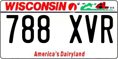 WI license plate 788XVR