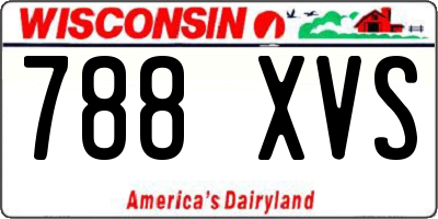 WI license plate 788XVS