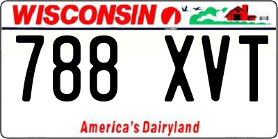 WI license plate 788XVT