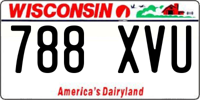 WI license plate 788XVU