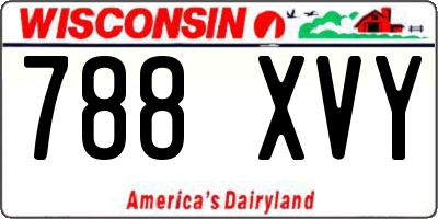 WI license plate 788XVY