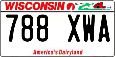 WI license plate 788XWA