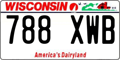 WI license plate 788XWB