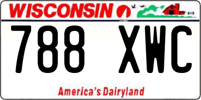 WI license plate 788XWC