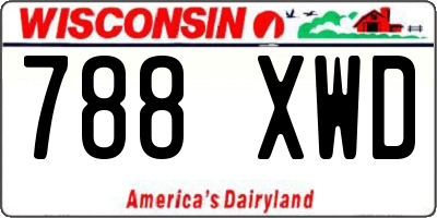 WI license plate 788XWD