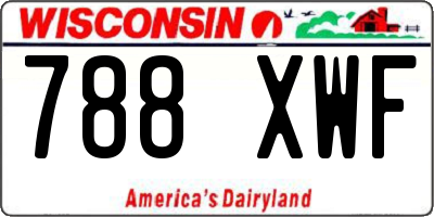 WI license plate 788XWF