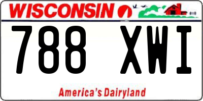 WI license plate 788XWI