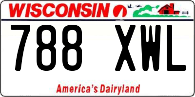 WI license plate 788XWL